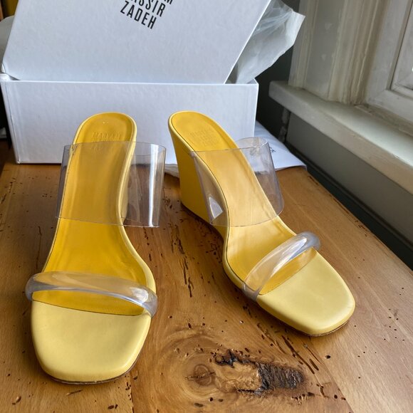 MARYAM NASSIR ZADEH OLYMPIA WEDGE, MOUSSE Sz. 39.5 (8.5/9) w/ Box and Dust Bag - Picture 3 of 6